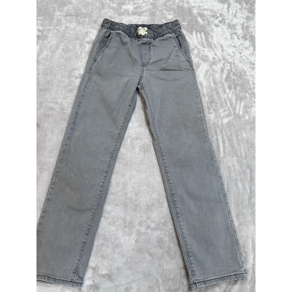 Old Navy Denim Pants Boys Size Large 10/12  Drawstring Straight Leg Pockets EUC